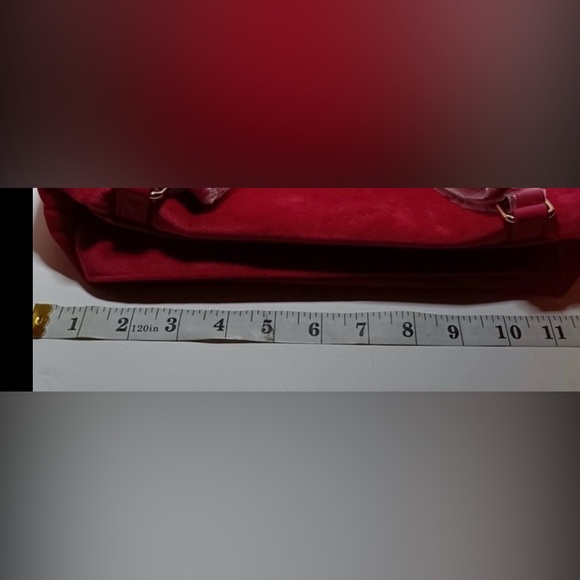 Is Valarie !!pink Velvet Juicy Couture Convertible Backpack Purse With Bow 💗 - Picture 8 of 8